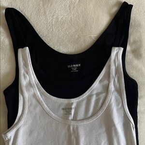 Old Navy Women's Classic Black and White Tank Tops